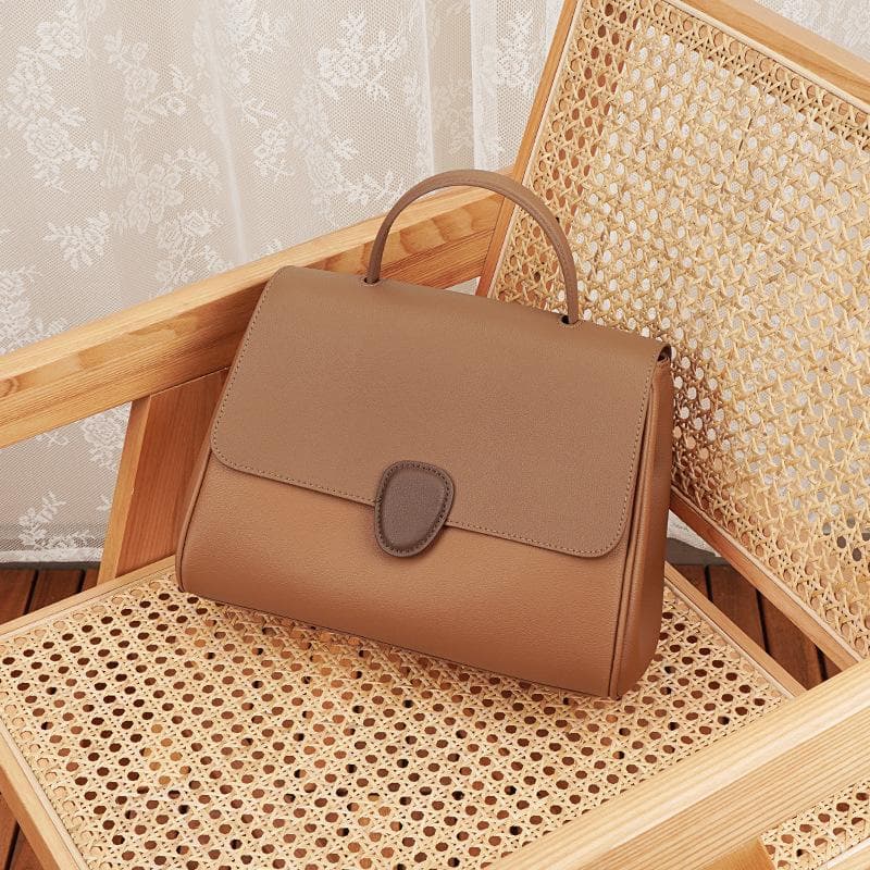 High-end Soft Leather Handbag with A Large Capacity for Commuting, A Single-shoulder Crossbody Bag