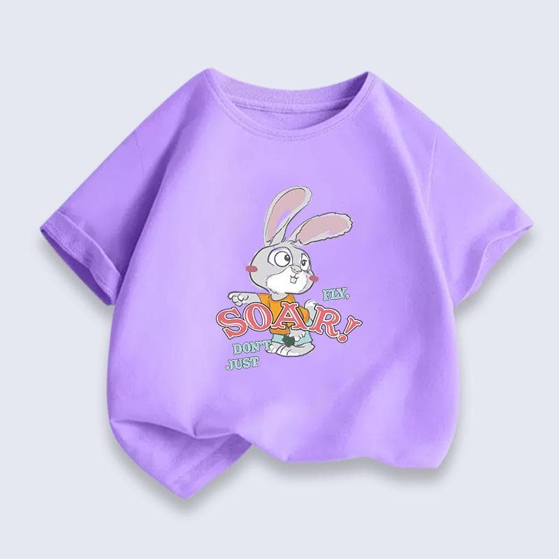 Summer Children's Printed T-shirt Boys' Trendy Girls' Tops Bottoming 100 Cotton 160cm