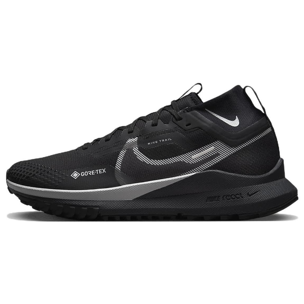 Nike React Pegasus Trail 4 GORE-TEX Black Reflect Silver Men Sneakers Wolf-Grey DJ7926-001 44