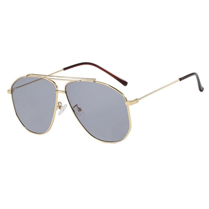 Classic Pilot Sunglasses Women Men Retro UV400 Luxury Vintage Ocean Clear Lens Sun Glasses Oculos De Sol Feminino Gold