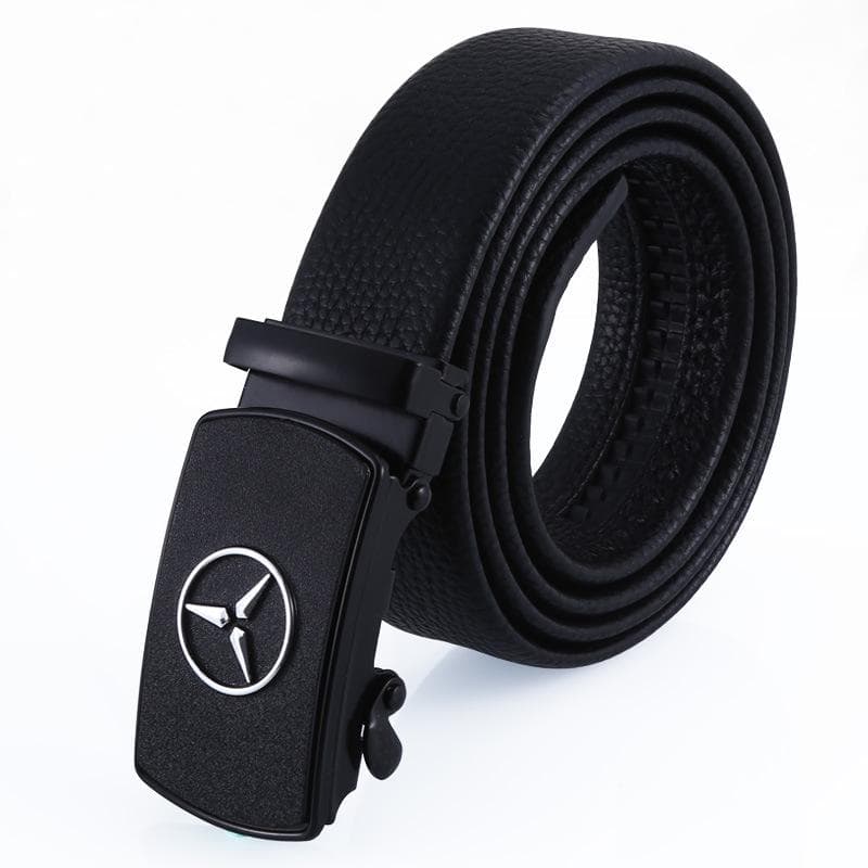 Casual Car Logo Automatic Buckle Green Belt Ground Marketing Scratch-Resistant Wear-Resistant Leather Belt 120cm