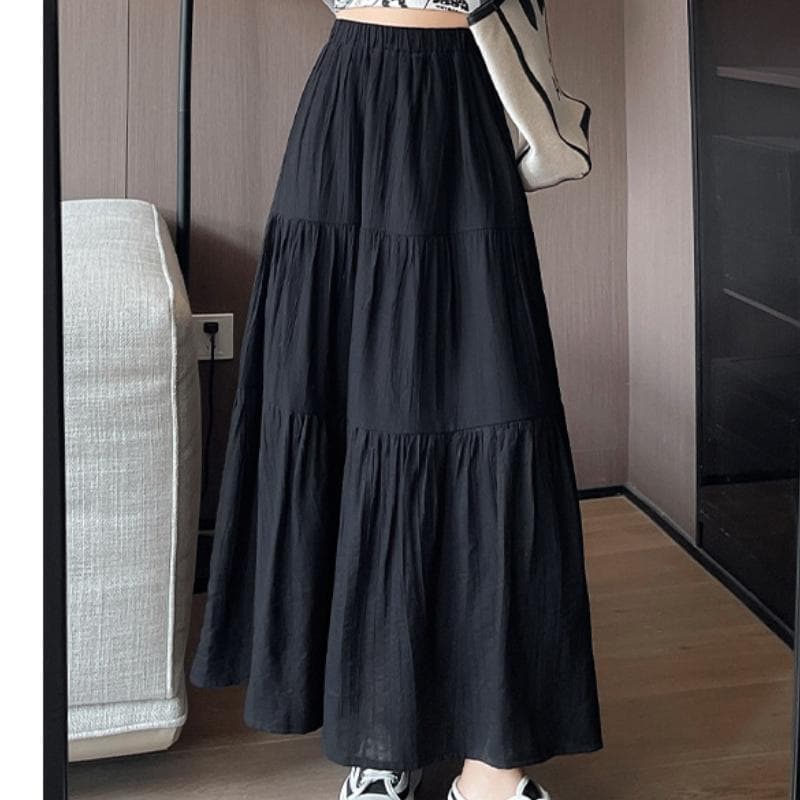 Pink Temperament Skirt for Women In Summer New Style Gentle Style High Waist Gentle Style Long Skirt To Make Them Look Slim XL