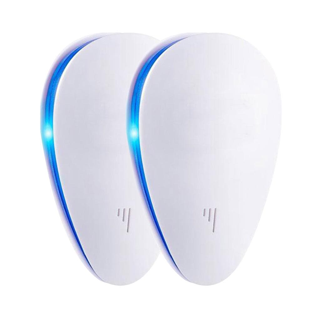 Ultrasonic Pest Repeller Plug Electric Pest Control - Professional Home Repellent - For Fleas, UK plug&2 pack
