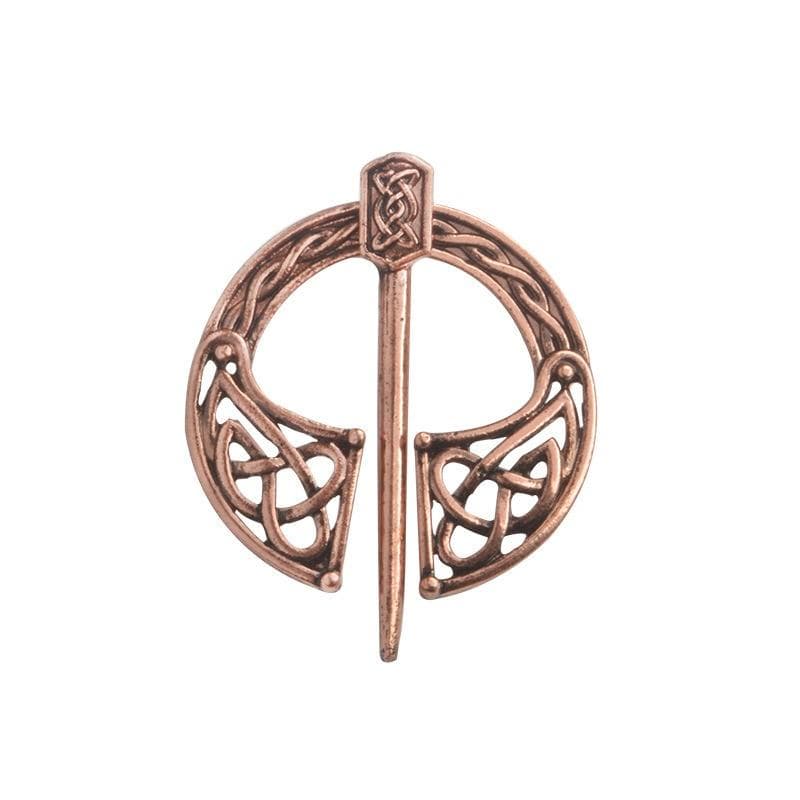 Retro Viking Collar Brooch Pin Buckle Spiral Clasp Brooch Cloak Pin Brooch Gift