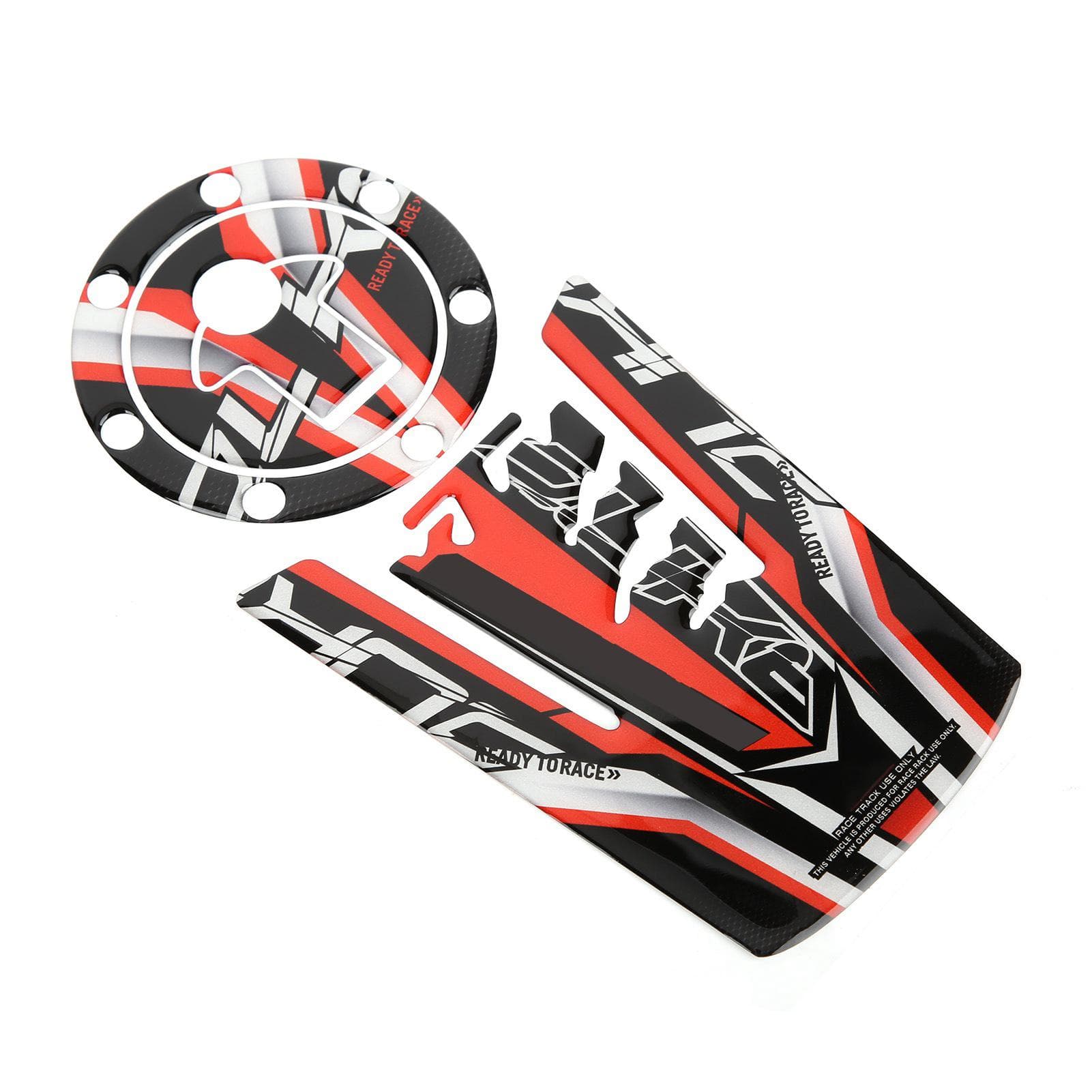 Reflective Fuel Tank Sticker Gas Cap Decal Orange Black Stylish Decoration for Motorcycle
