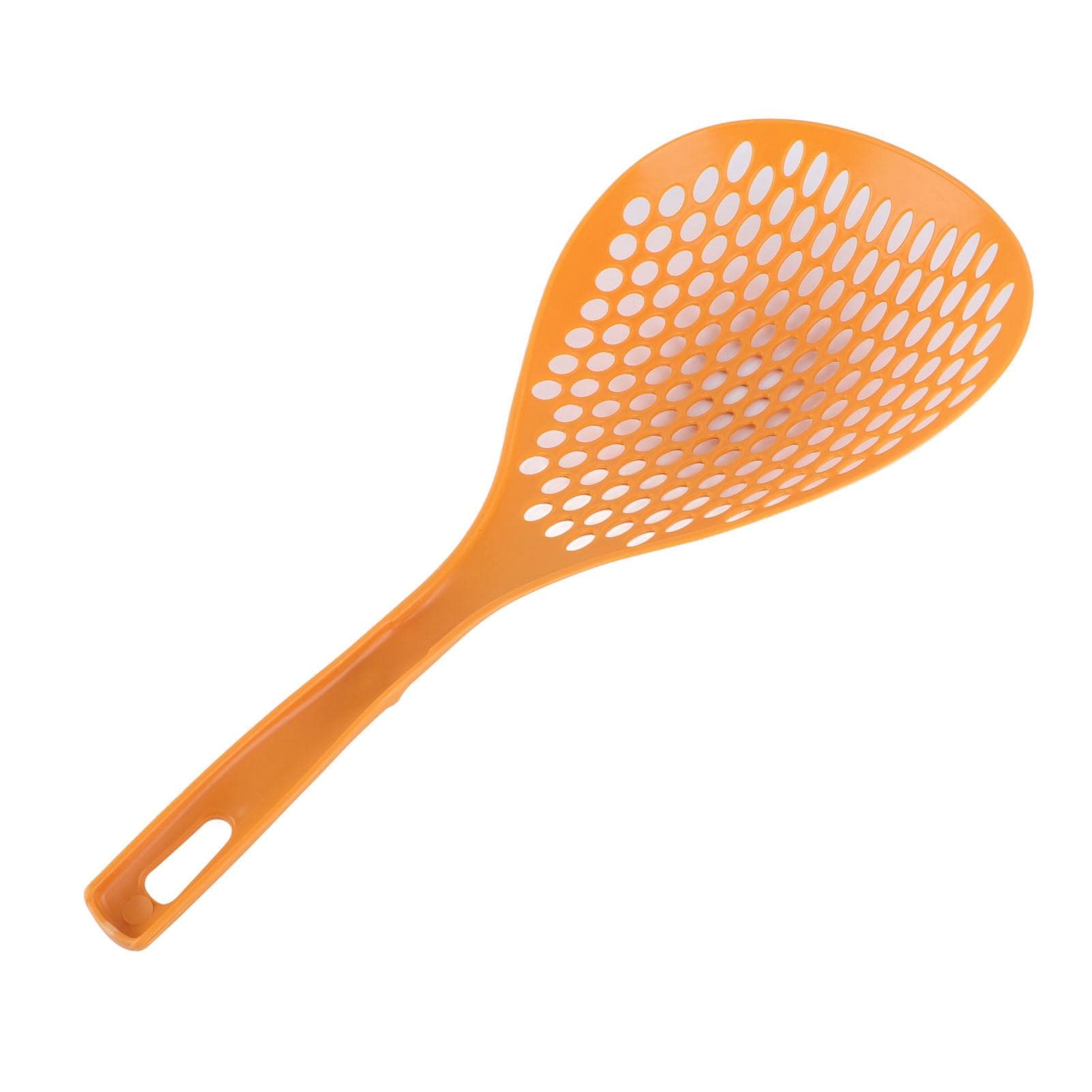Strainer Spoon Long Handle Large Slotted Spoon High Temperature Resistant Plastic Skimmer Ladle for