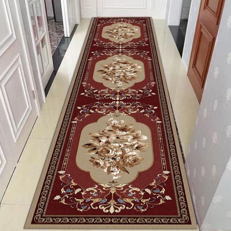 Chinese Style Hall Long Corridor Carpet Runners Wedding Red Hotel Passageway Entrance Mats Aisle Home Customizable Stairway Rug Customized size
