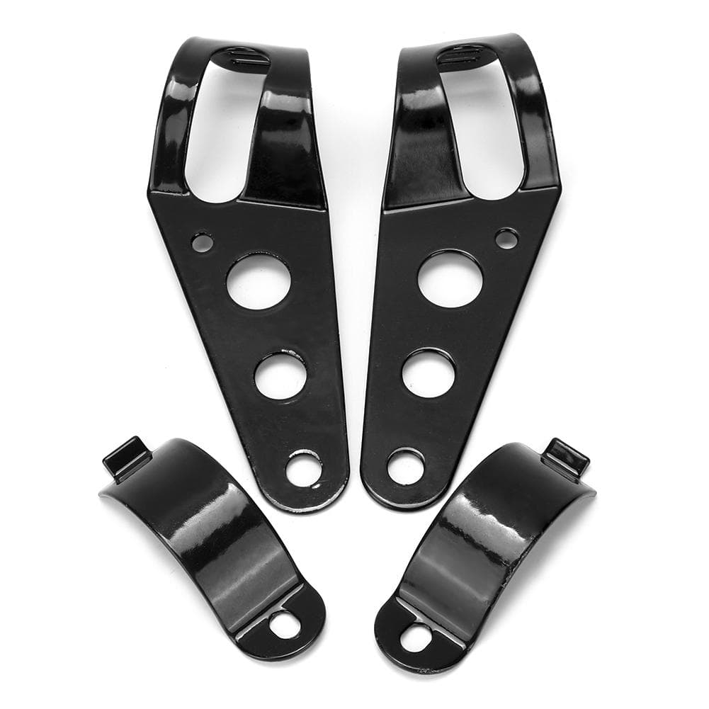 Aluminium Alloy Black Motorcycle Headlight Mounting Bracket 1.5?2in Support Holder Black Large Size