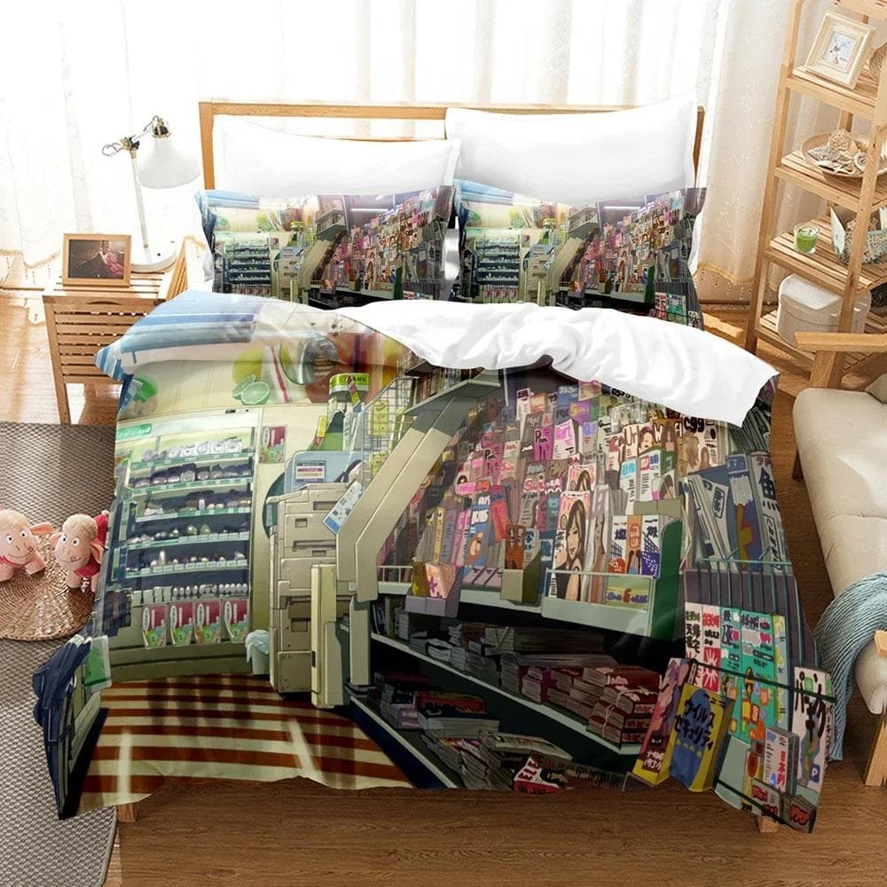 Japan 3D Anime 5 Centimeters Per Second Bedding Sets Duvet Cover Set With Pillowcase Twin Full Queen King Bedclothes Bed Linen 70x133cm 2pcs