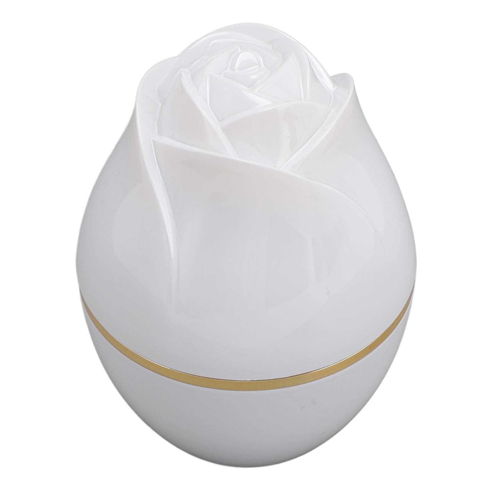 Magnetic Rose Shaped Ring Box White Display Box Soft Multifunctional Rose Shape Jewelry Box for