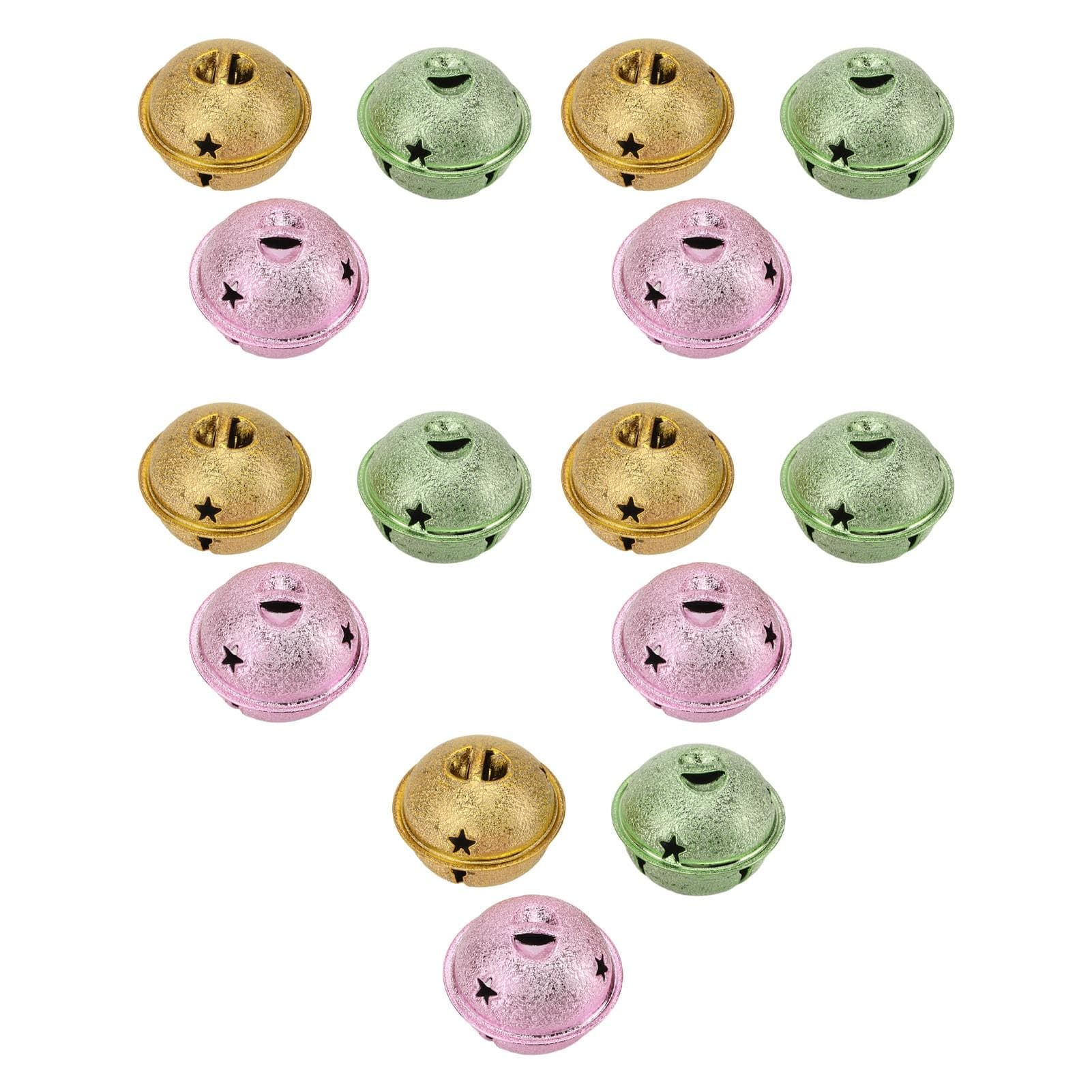 15Pcs Christmas Crafts Bells Jingle Bell for DIY Bracelet Anklets Necklace Jewelry Making 40mm