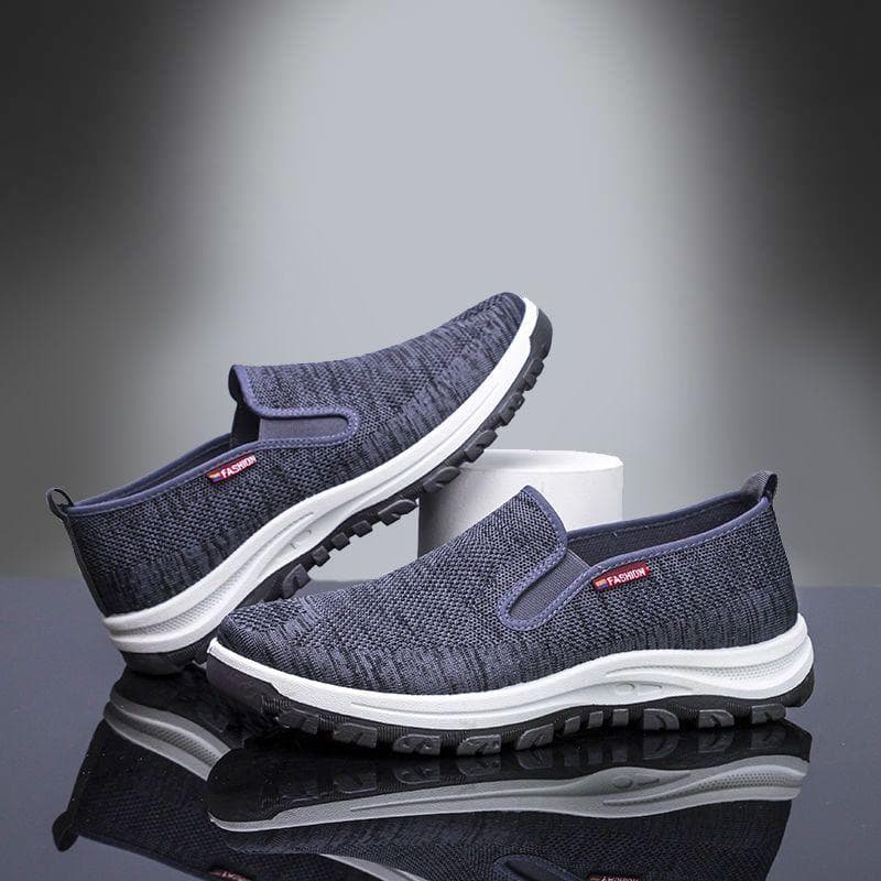 Men Sneakers Running Shoes Sport Shoes Classical Mesh Breathable Casual Shoes Men Fashion Moccasins Lightweight Sneakers 44 grey