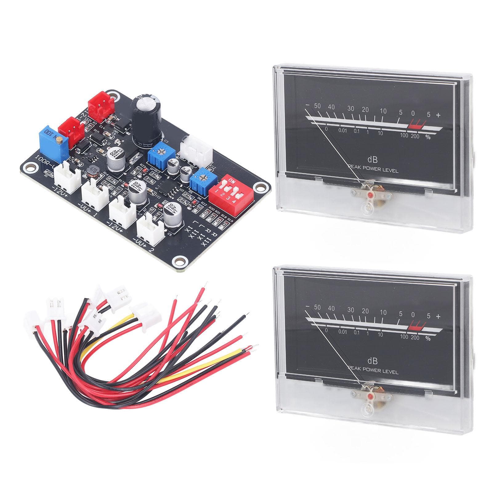 VU Meter High Accuracy Adjustable Backlight Power Amplifier Level Meter with Driver Board for DIY