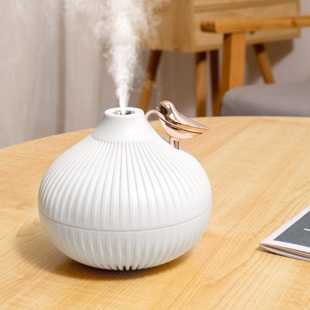Romantic Dual-Color Night Light Humidifier - Creative Silent Air Hydrating Spray for Home and Office white
