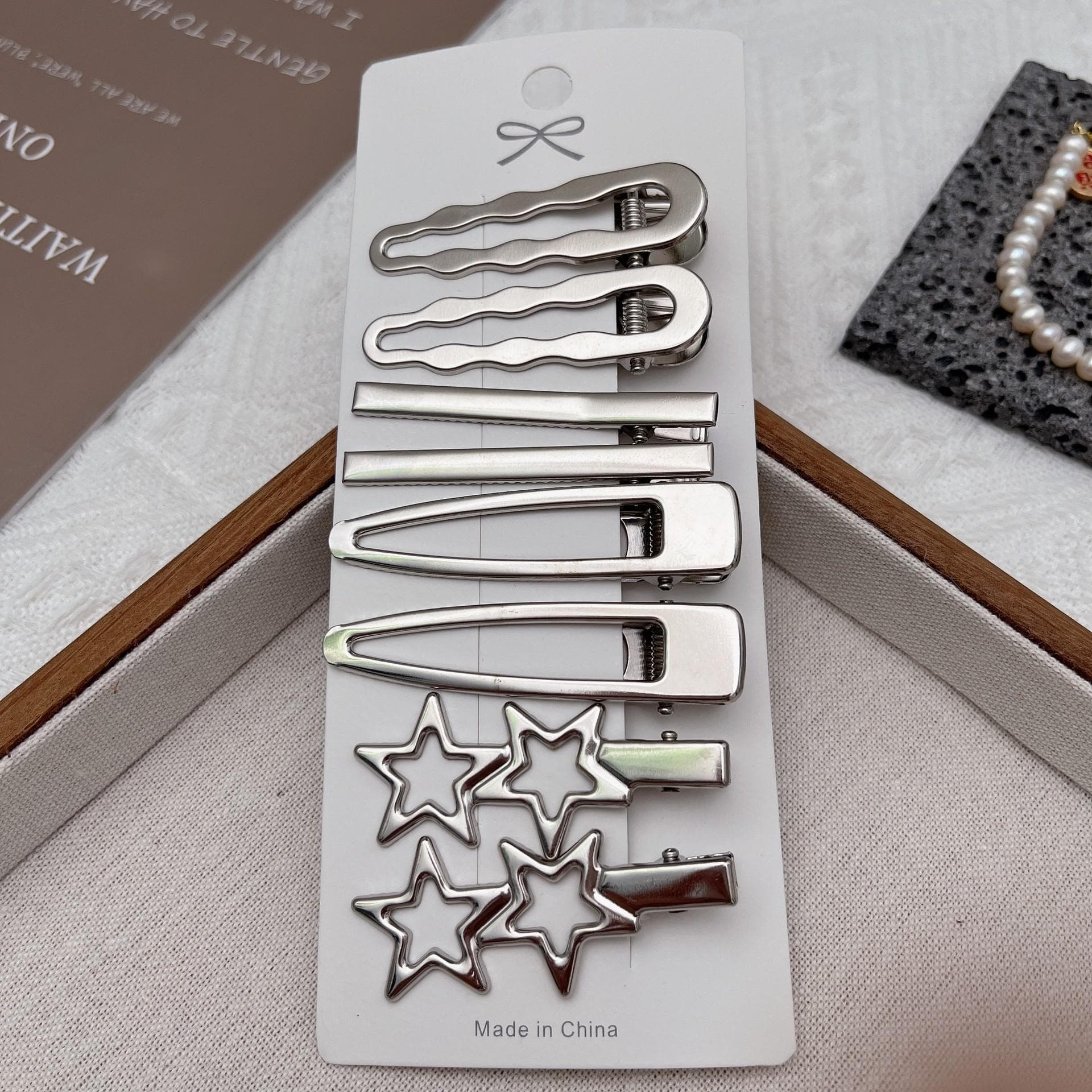 8Pcs Sliver Metal Hair Clips Women Girls Y2K Duckbill Hairpin Personality Bangs Side Headwear Barrettes Hairclip Styling Accessories