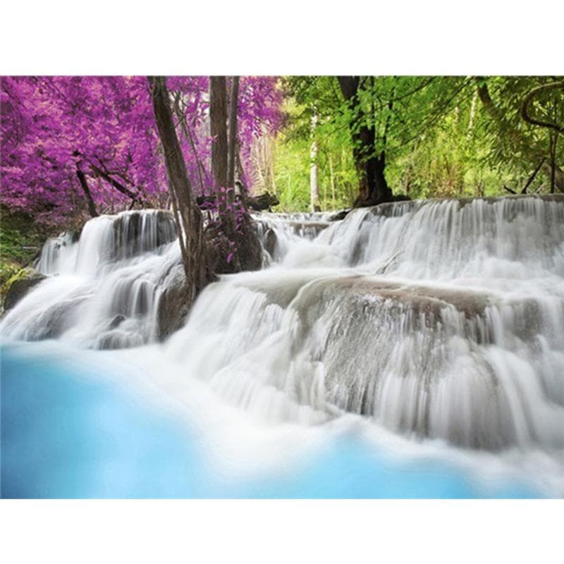 5D Diamond Painting Landscape Full Round Diamond Embroidery Waterfall Rhinestone Mosaic 20X30CM