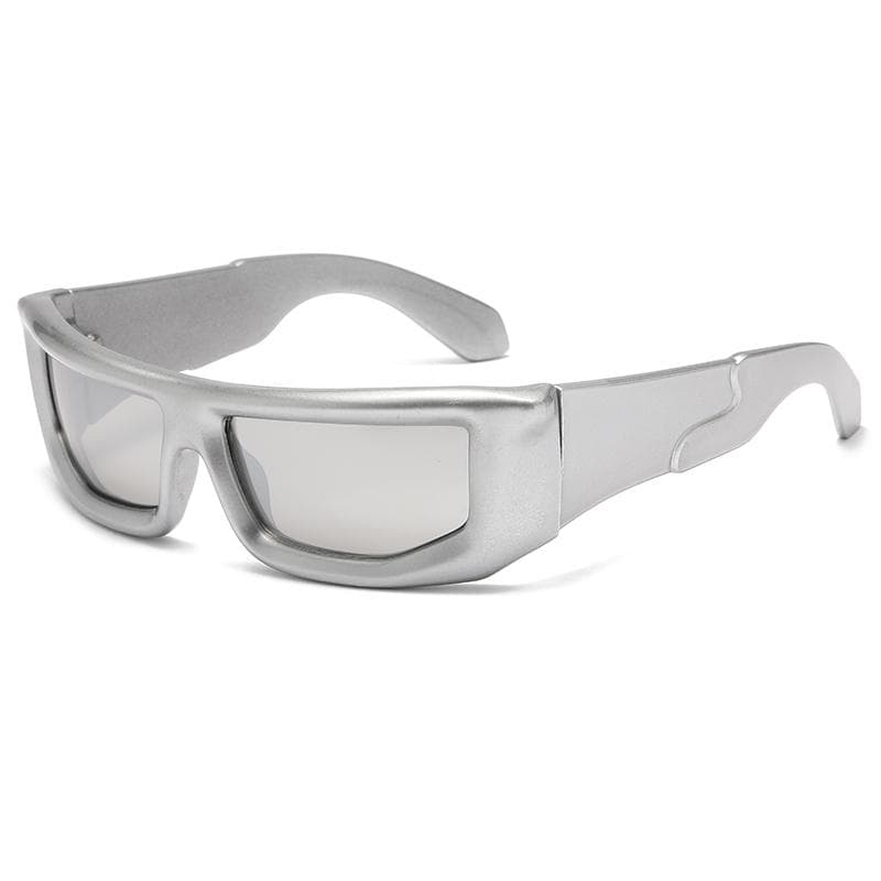 New Y2K Cyberpunk Sunglasses Silver Hip Hop Style Fashion Trend Cycling Eyewear Personalized Shape