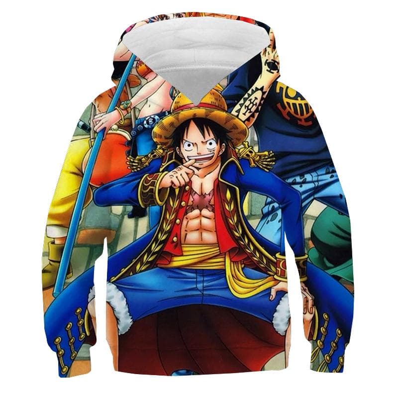 One Piece Hoodie Kids hooded Sweatshirt Anime Luffy Hoodie Kids Clothes Boys Girls Long Sleeve Autumn Warm Pullover Casual Tops S