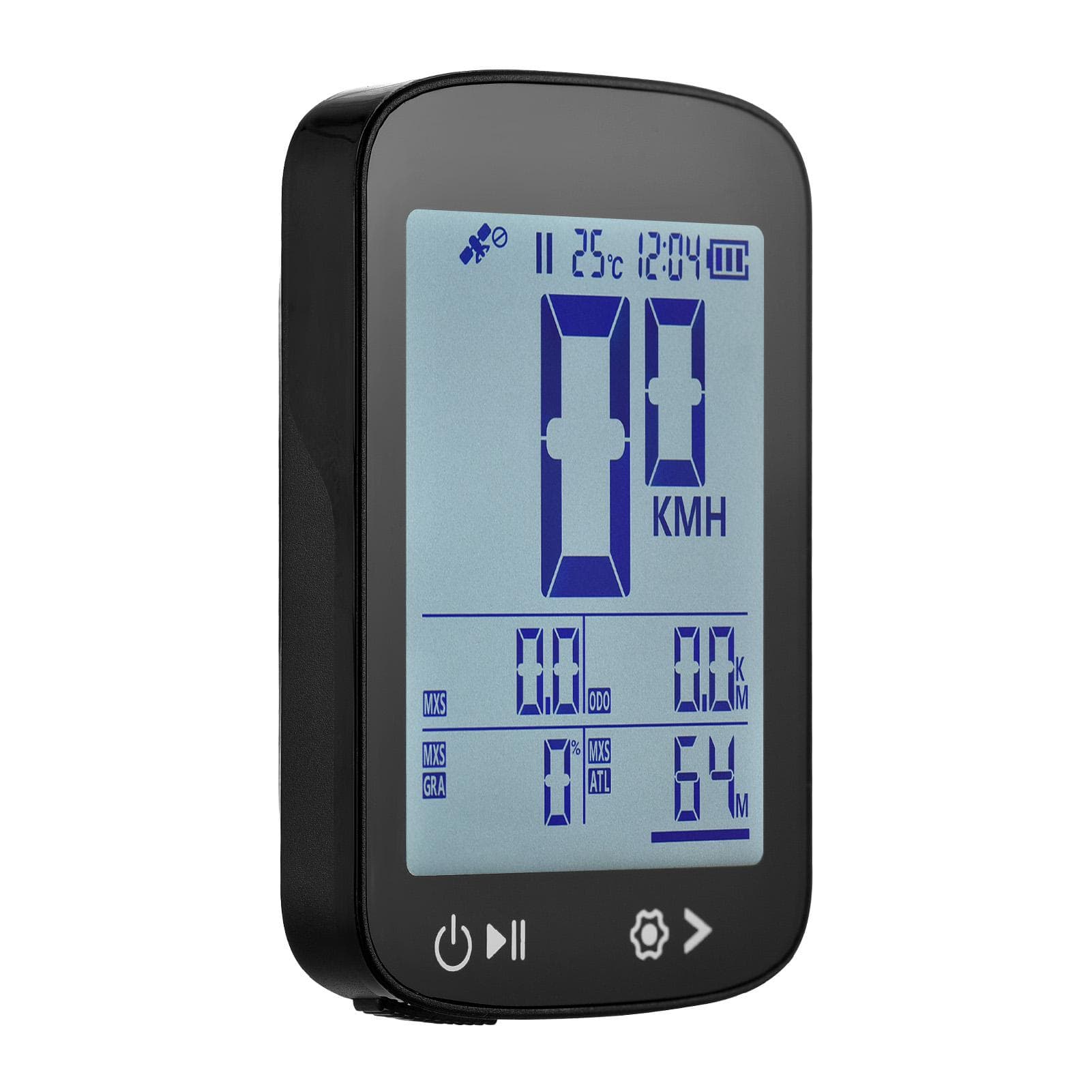 GPS Bike Computer Wireless Bike Speedometer High Clear Display 5 Star Positioning GPS BeiDou black