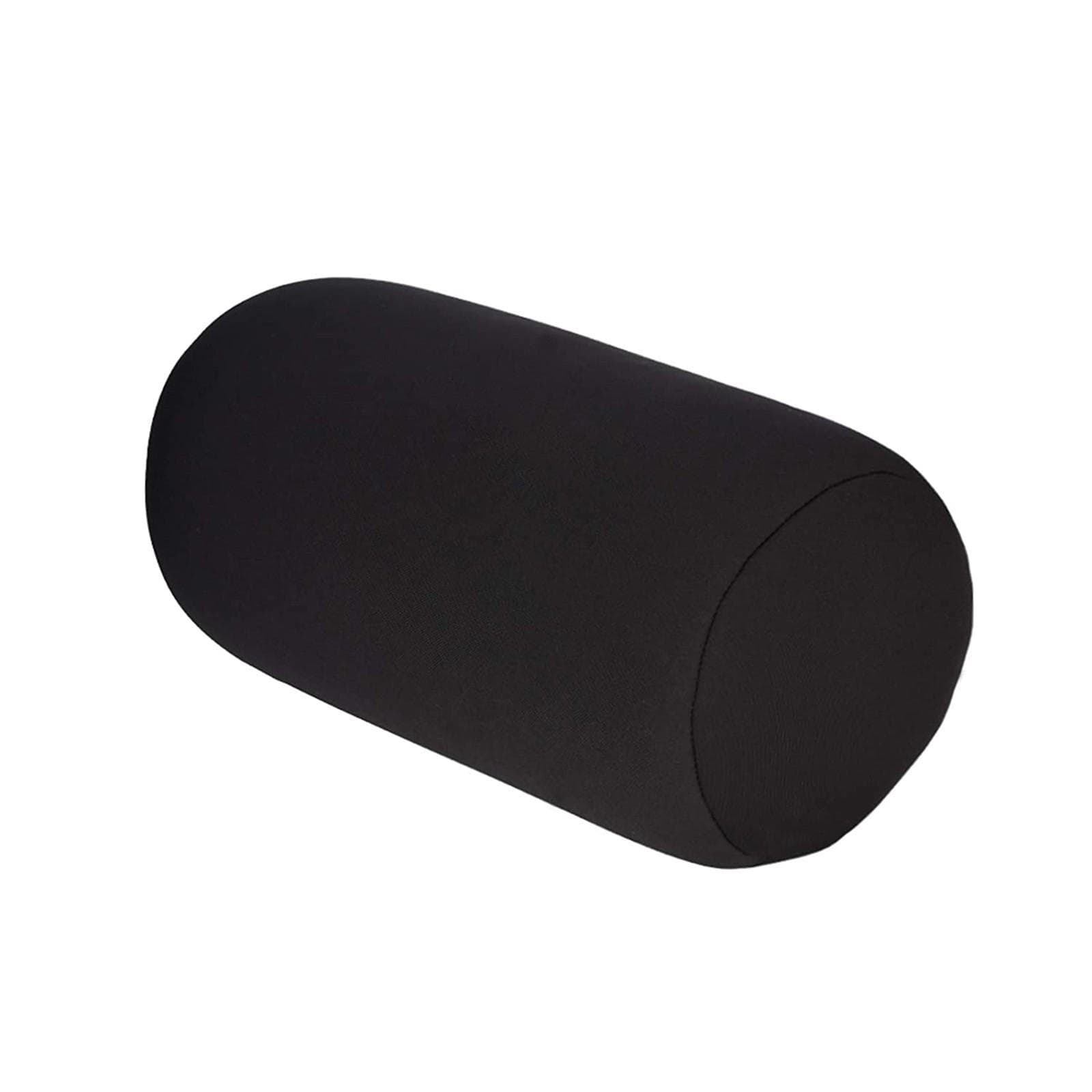 Roll  Home Seat Head Rest Neck Support Travel Micro Mini Microbead Cushion black