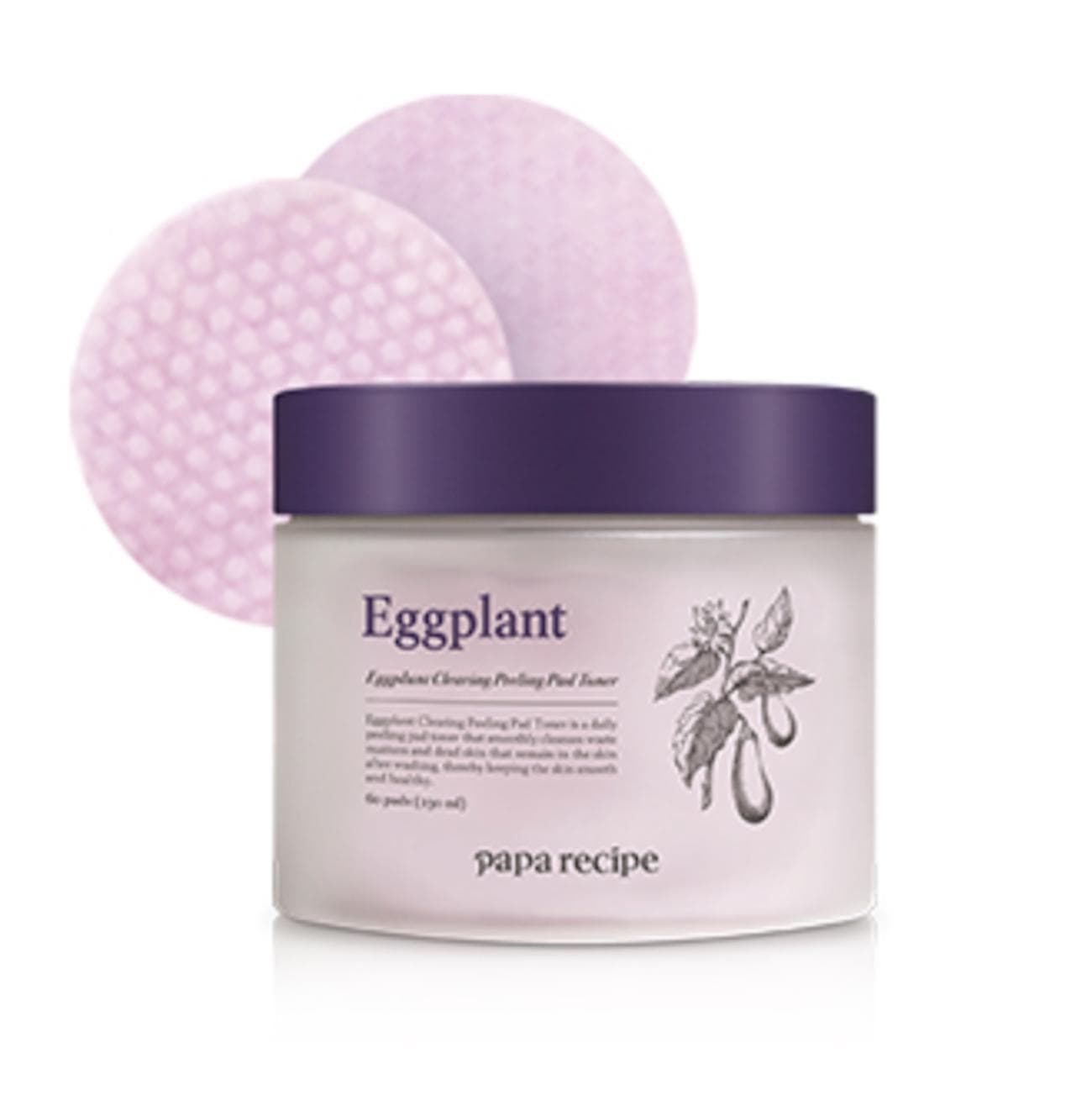 PAPA RECIPE Eggplant Clearing Peeling Pad Toner 70 sheets (230ml)