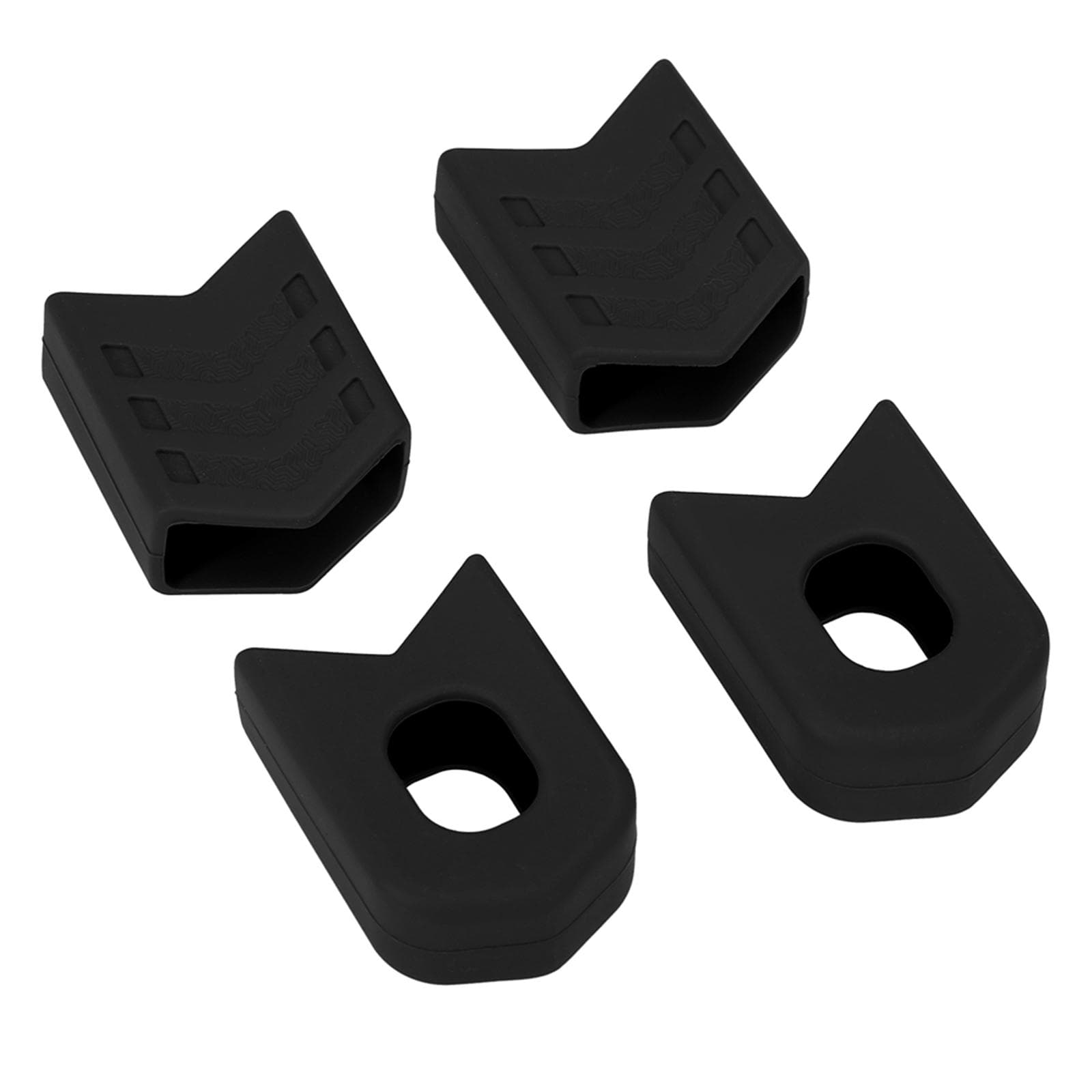 4Pcs Crank Protective Sleeves Bicycle Crankset Protector MTB Road Bicycle Cycling Crankset Crank black