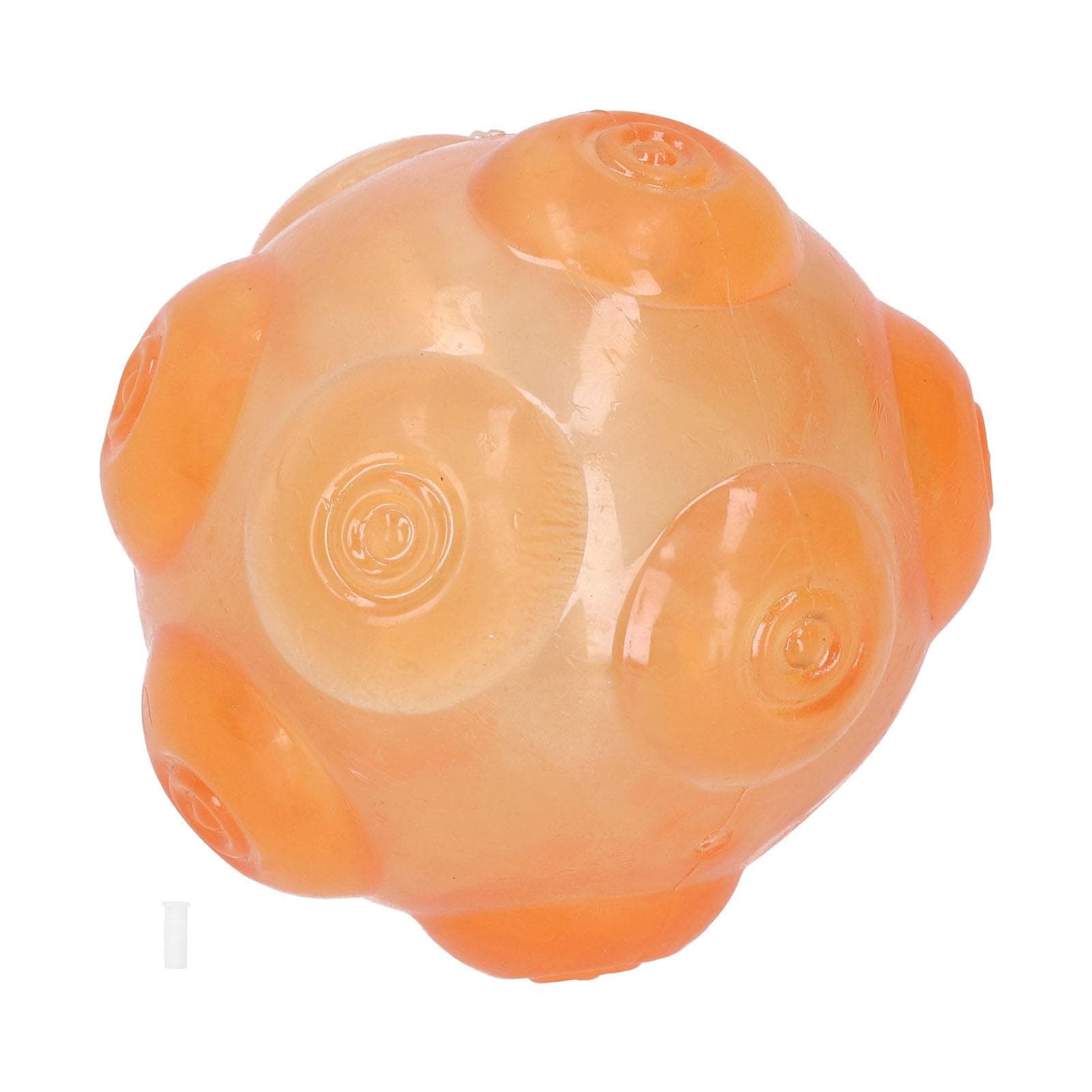 Pet Chewing Toy Squeaker Ball TPR Bouncy Floating Teeth Cleaning for Medium and Small DogsOrange orange