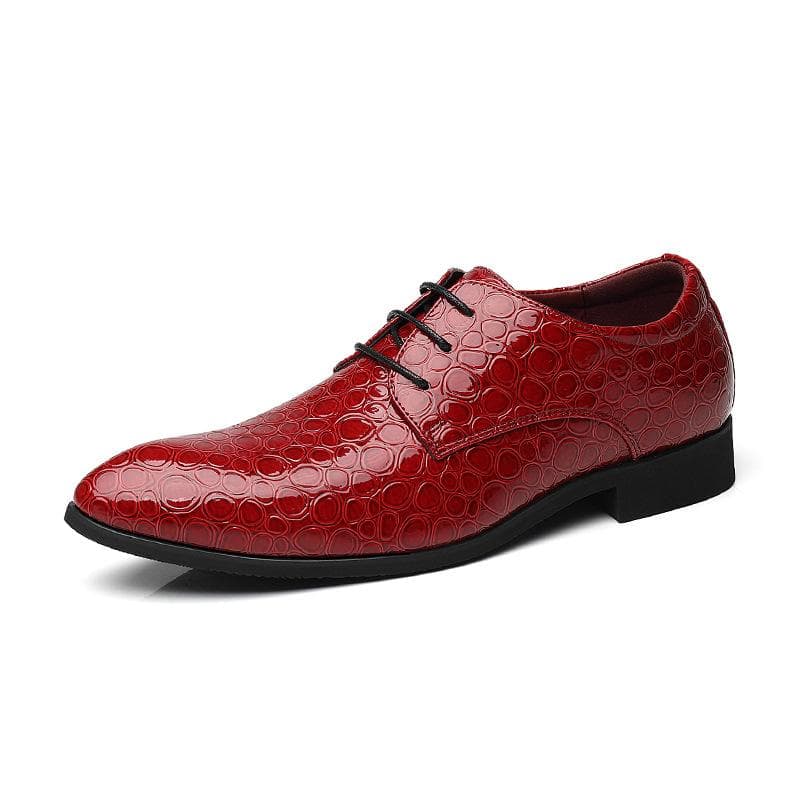 Formal Oxford Shoes for Men Wedding Shoes Suit Leather Italy Pointed Toe Men Dress Shoes 45 red