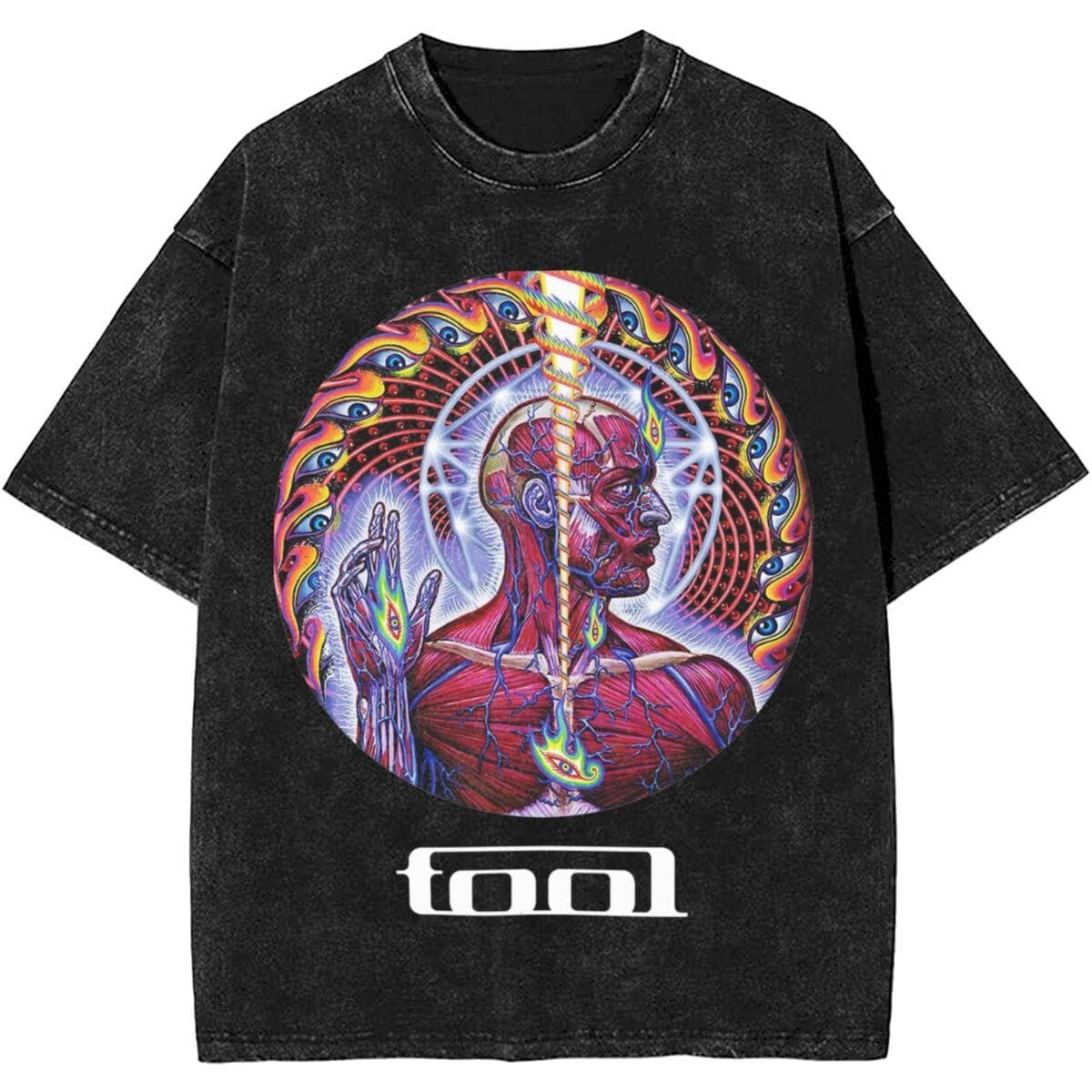 Men Women Rock Tool Band Lateralus Heavy Metal Music Vintage Washed T Shirt Merch Cotton Top Clothes Oversized L