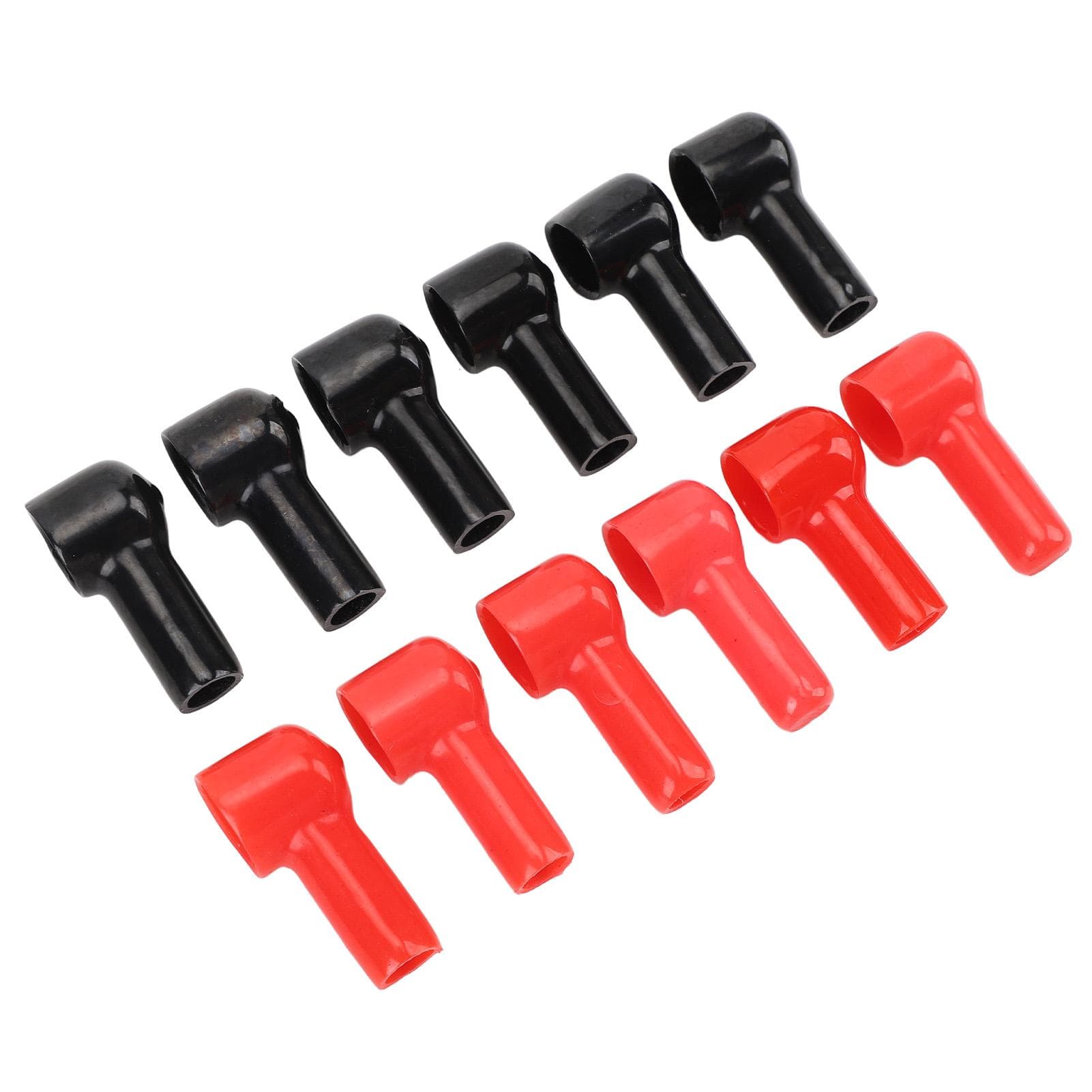 12Pcs Battery Terminal Boot Insulating Cover 6 Red 6 Black Cable Lug Protector Cover Cap for