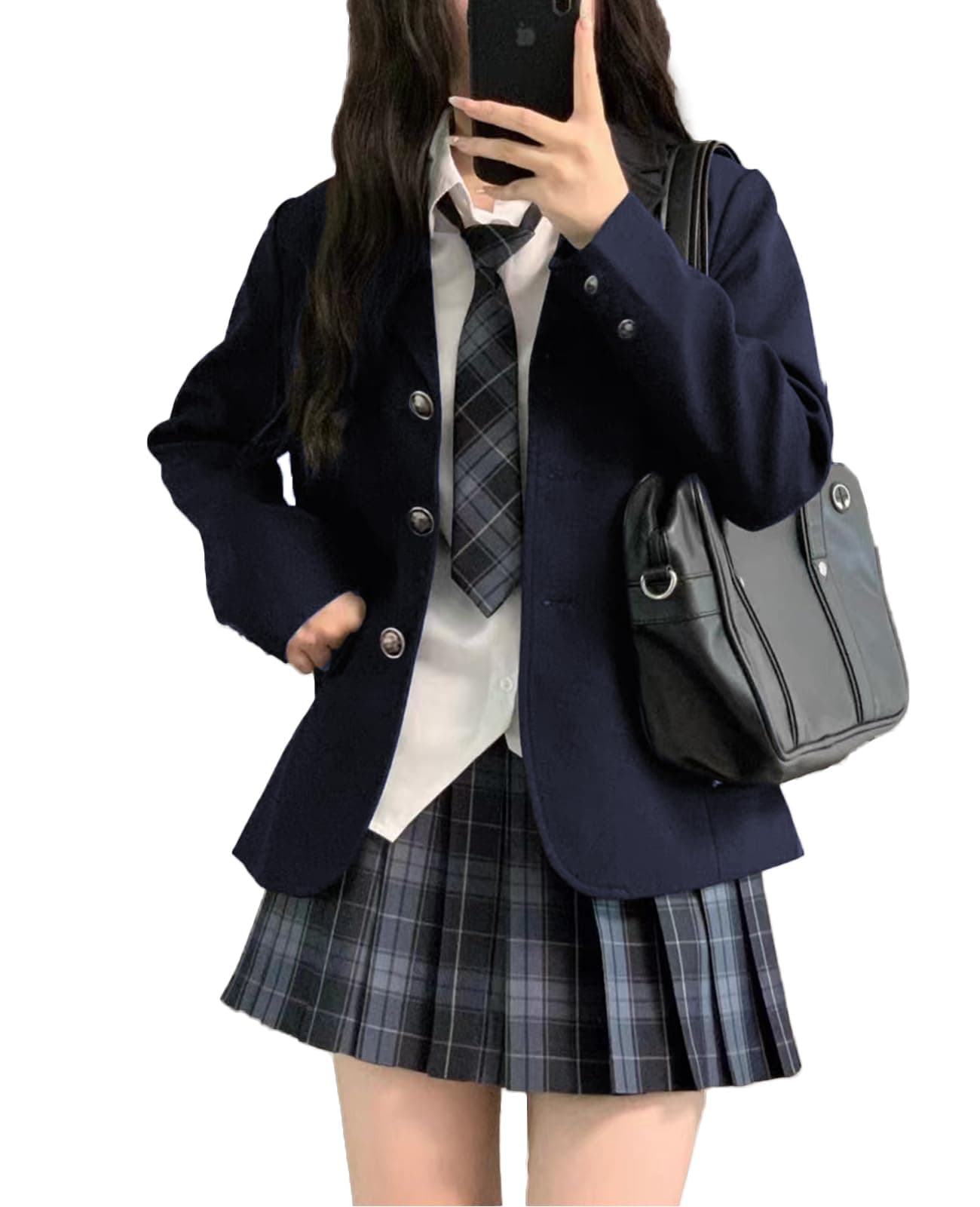 High School Girl Junior High School Girl Cute Photo Shoot Party JK Long Blue Size M [KALAOK] Uniform, Uniform, Cosplay, Women's Outfit, Skirt,