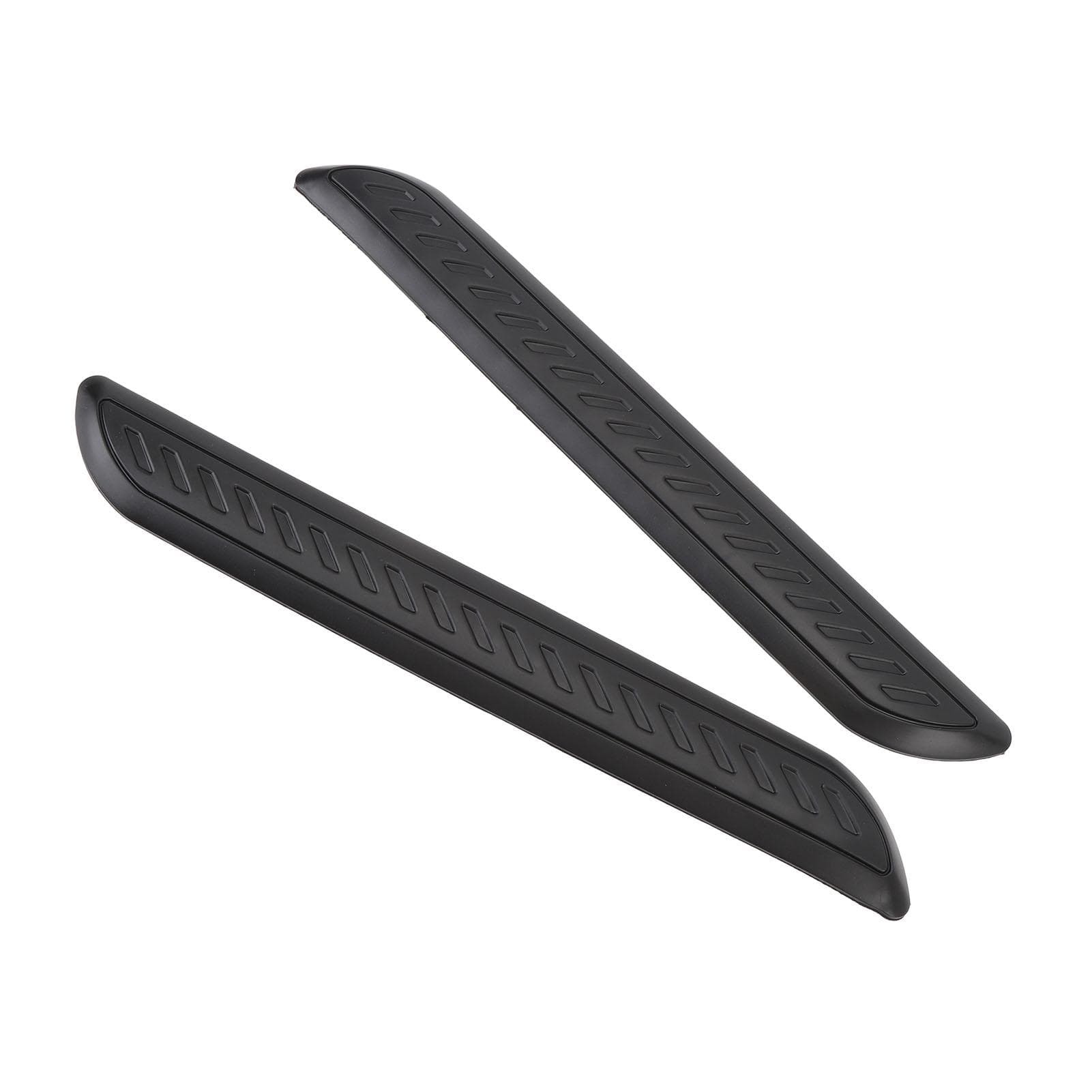 2PCS Bumper Guard Strip Left Right Glossy Black Strong Protection Rubber Bumper Protector Trim for