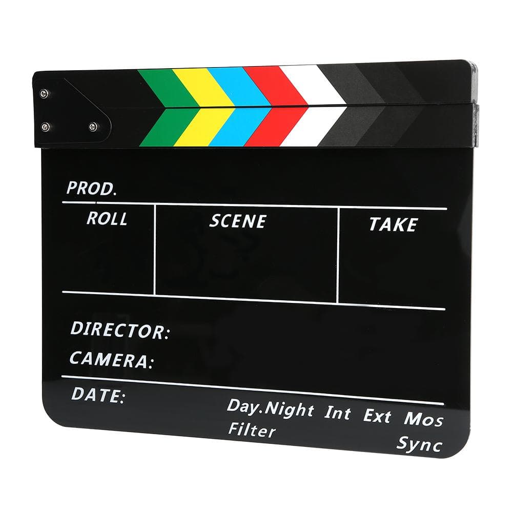30x25CM Director Video Scene Clapperboard Professional Movie Film Action Clap Tool Acrylic