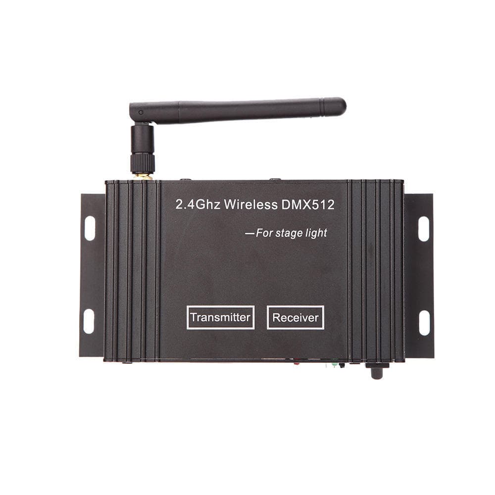 2.4G Wireless DMX 512 Controller Transmitter Receiver LCD Display Power Adjustable Repeater Lighting US Plug