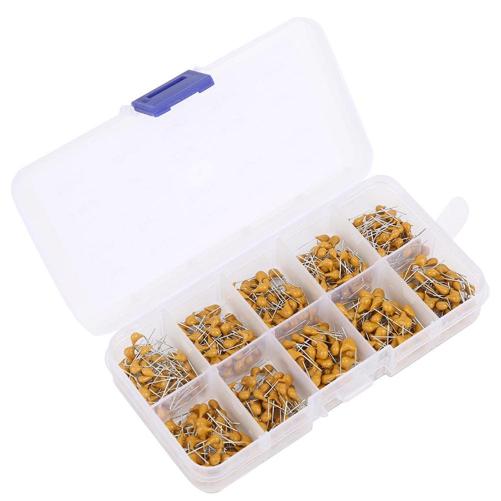 500Pcs Ceramic Capacitor Kit Multilayer Assortment 0.1uF10uF Supplies Electronic Components