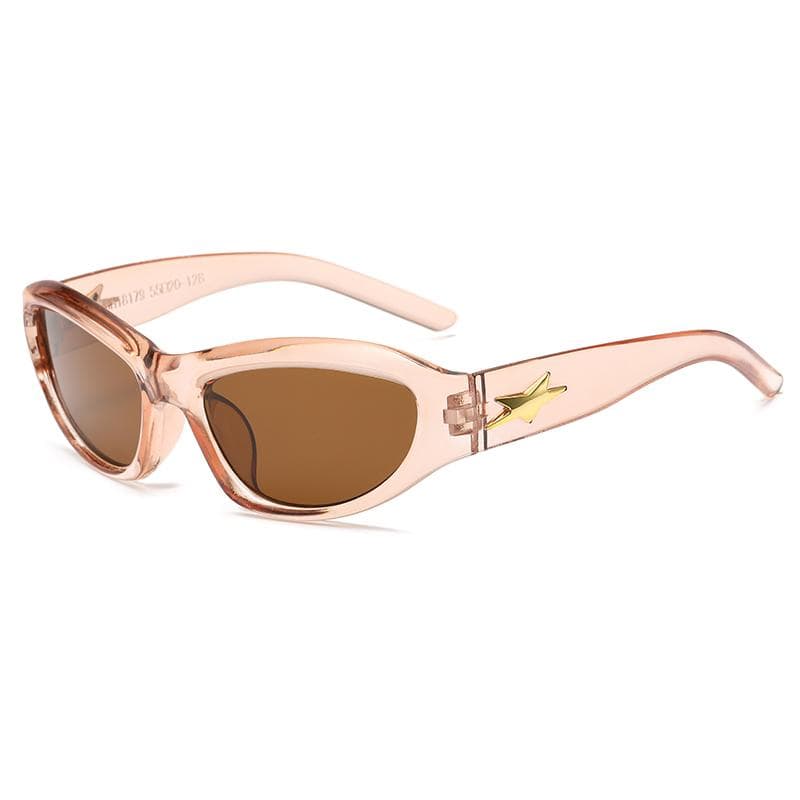 Y2k Cat Eye Sunglasses UV400 Protection Unisex Steampunk Fashion Shades for Women Men Outdoor Sports