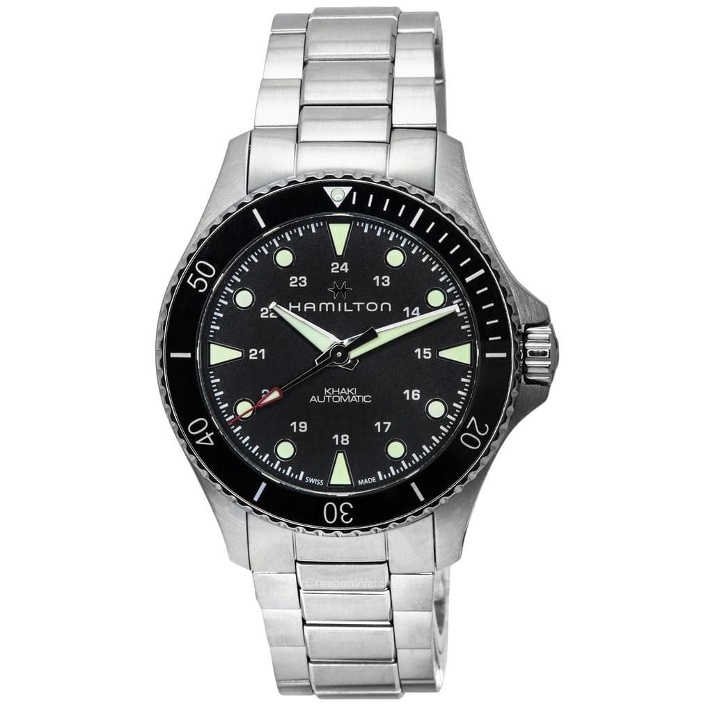 Hamilton Khaki Navy Scuba Black Dial Automatic Divers H82515130 300M Men's Watch black