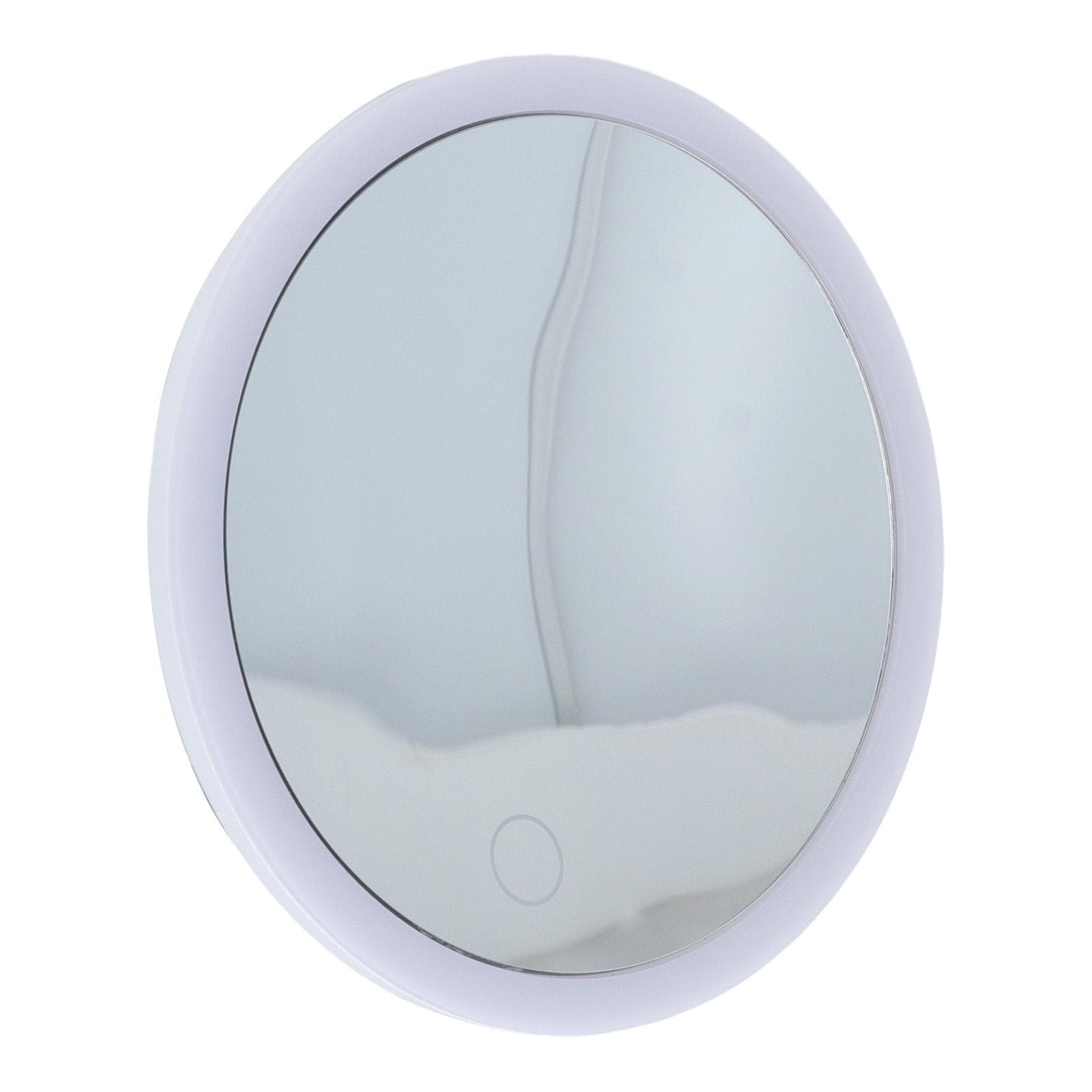 30X Magnifying Makeup Mirror LED Bathroom Makeup Mirror with Light and Suction Cup for Home Travel white