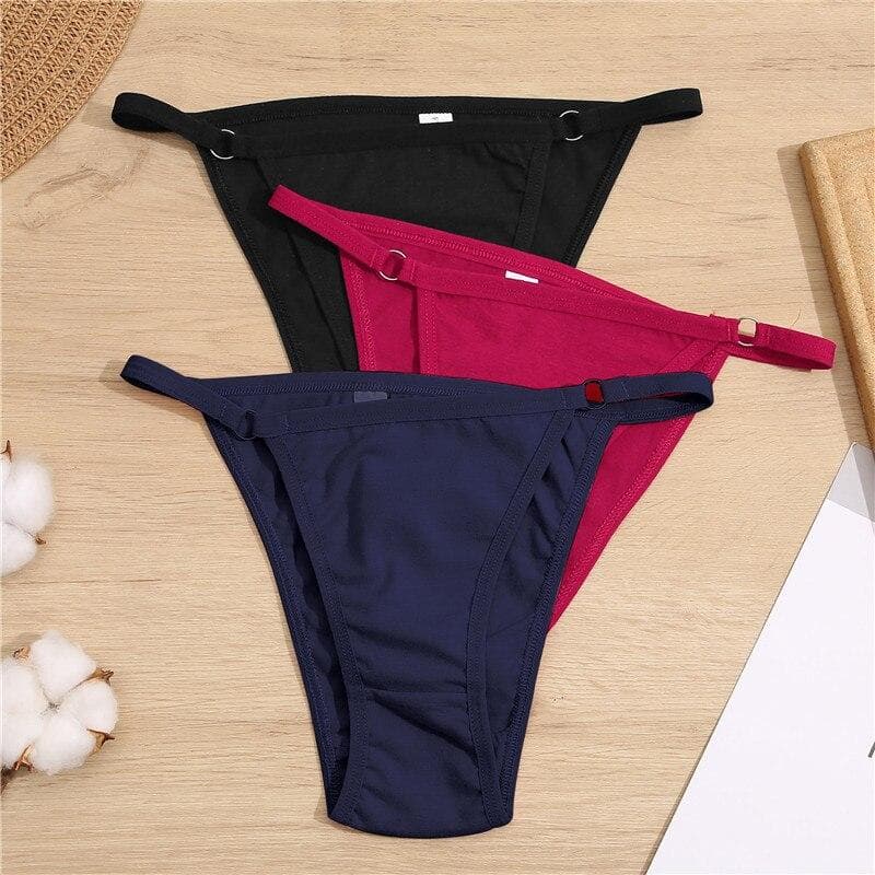 3Pcs/set Cotton Briefs Panties Women Sexy Low Waist Underwear M-2XL Ladies Cotton Underpants Soft Feamle Lingerie L