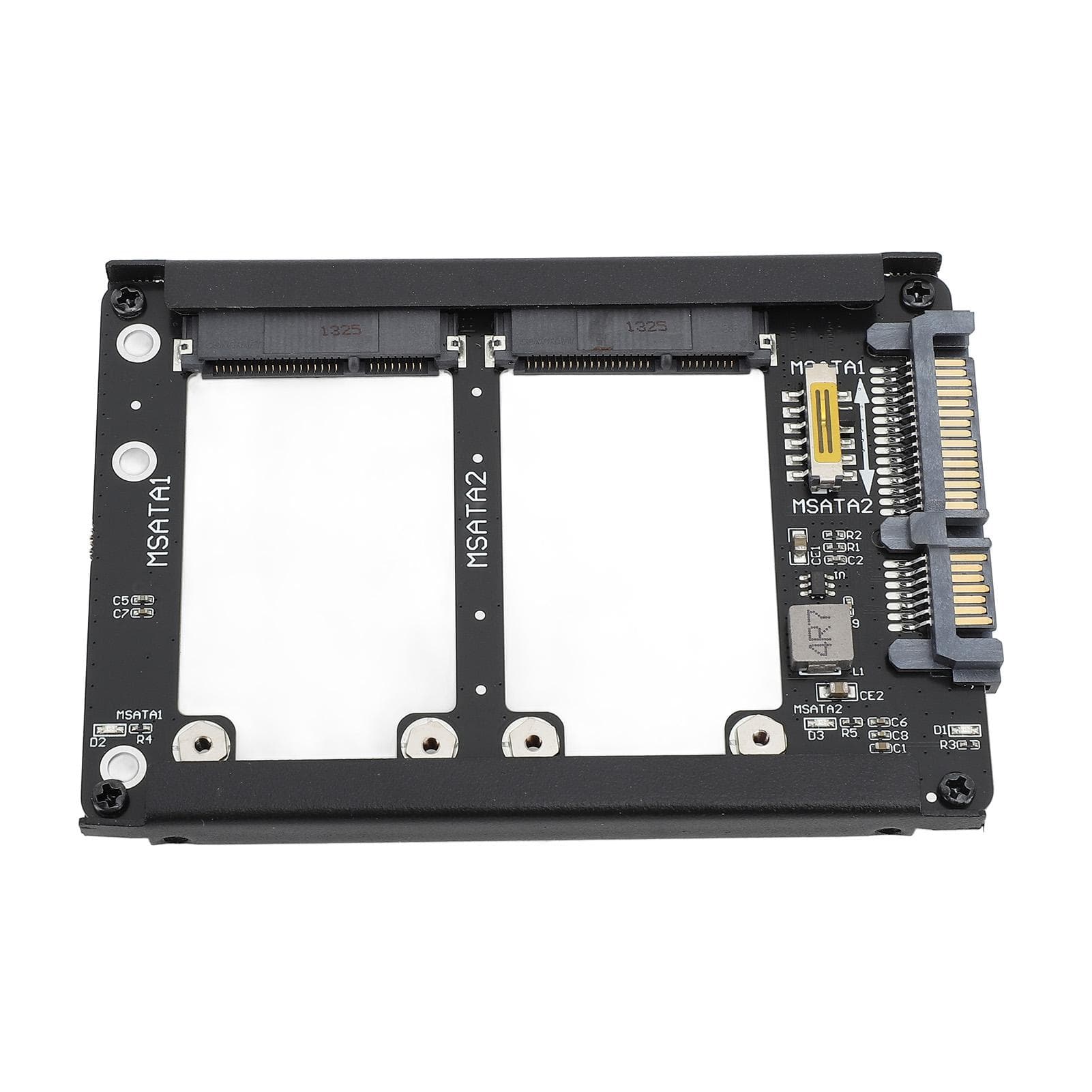 Dual Msata SSD to 2.5inch SATA III Adapter 6Gbps Supports Hot Swap SATA III SSD Adapter Card with