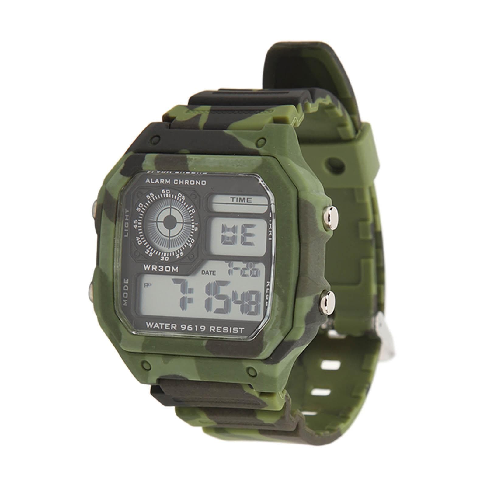 Digital Watch Multi Function Fashion Square Luminous Waterproof Outdoor Sports Chronograph Watch