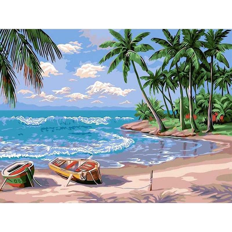 5D DIY Diamond Painting Beautiful Seaside Scenery Embroidery Mosaic Cross Stitch Rhinestone Decor 20X30CM