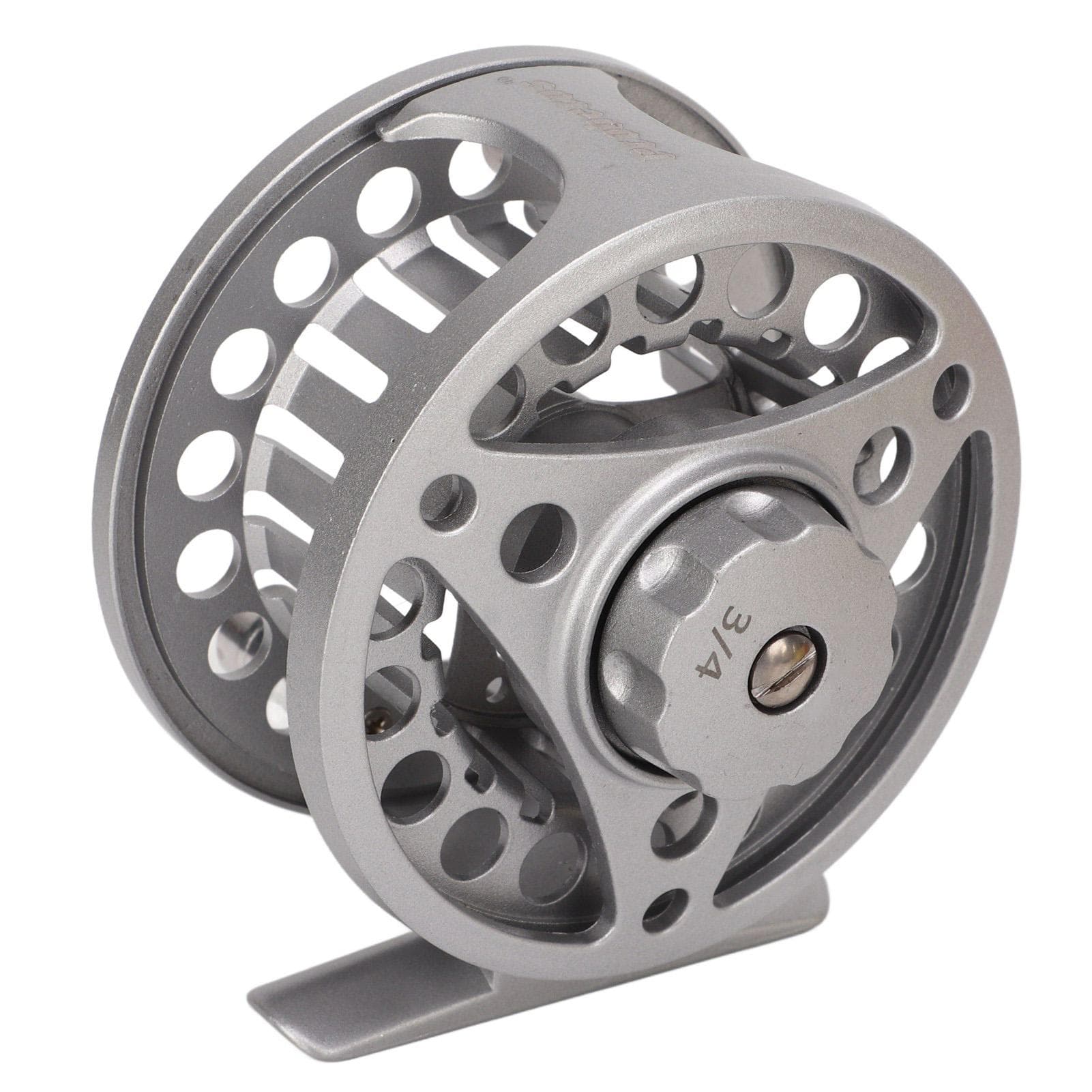 34 Fly Fishing Reel Full Metal Fly Reel Fishing with CNC Machined Aluminum Alloy Body Silver