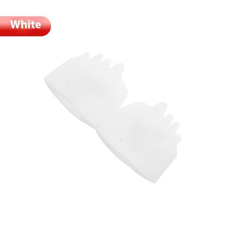 Bunion Corrector with Toe Separator, Five-Toe Forefoot Pads for Women's Silicone Shoes white