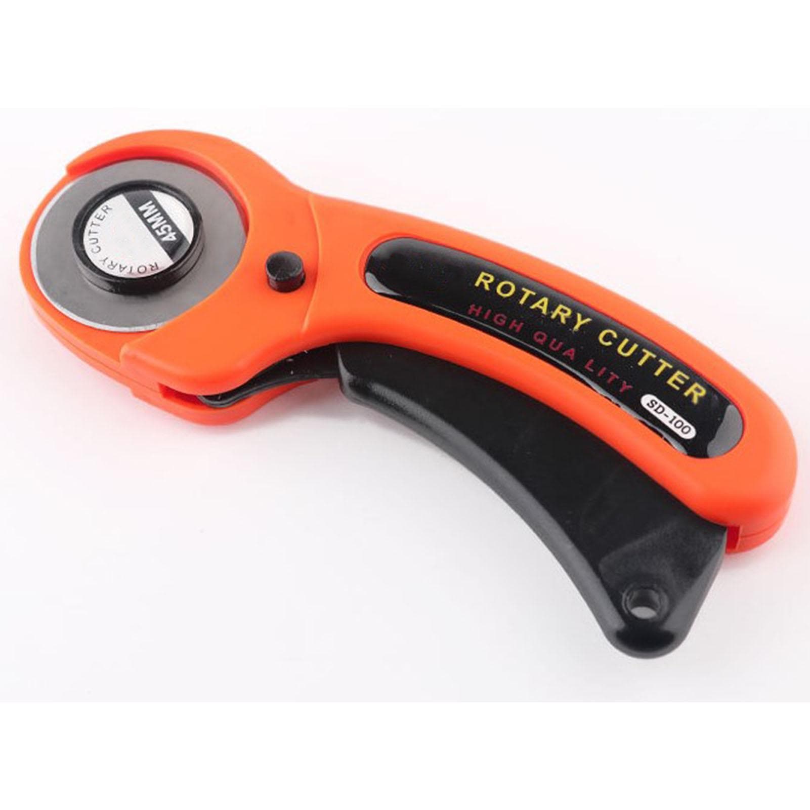 45mm Sewing Rotary Cutter Safe Lock Incisive Fabric Quilting Roller Cutter for Cloth Rubber Leather