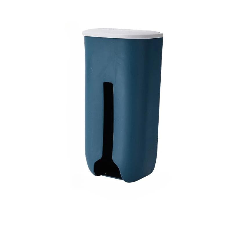 Wall Mounted Garbage Bag Storage Box Self Adhesive Home Closet Underwear Panties Socks Dispenser Kitchen Organizer blue