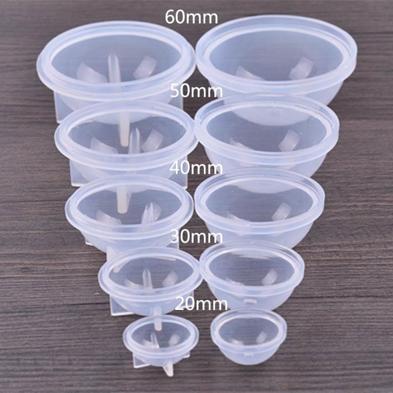 Silicone Jewelry Globe Sphere Mold Resin Making Beads Orb Epoxy Ball DIY 20-60mm DIY Jewelry Accessories 40mm