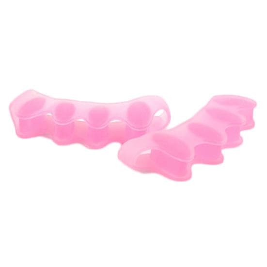 Silicone Toe Straightener Corrector Foot Treatment Separator Relief Brace 1pcs pink