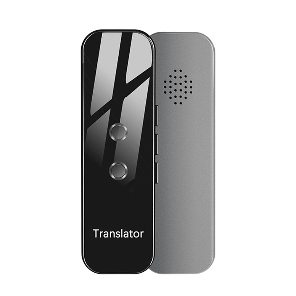 Intelligent Language Translator Tempered Glass Shell BT 4.2 70+ Languages Ultra Long Standby Chat & black