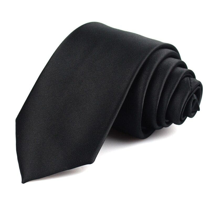 Black Neck Ties For Men Women Casual Suits Solid Tie Gravatas Skinny Mens Neckties Slim Men Ties black